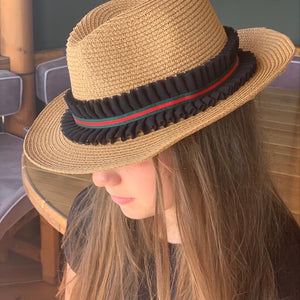 Summer Hat Black Ribbon