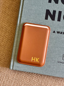 Magnetic Monogrammed Phone Wallet