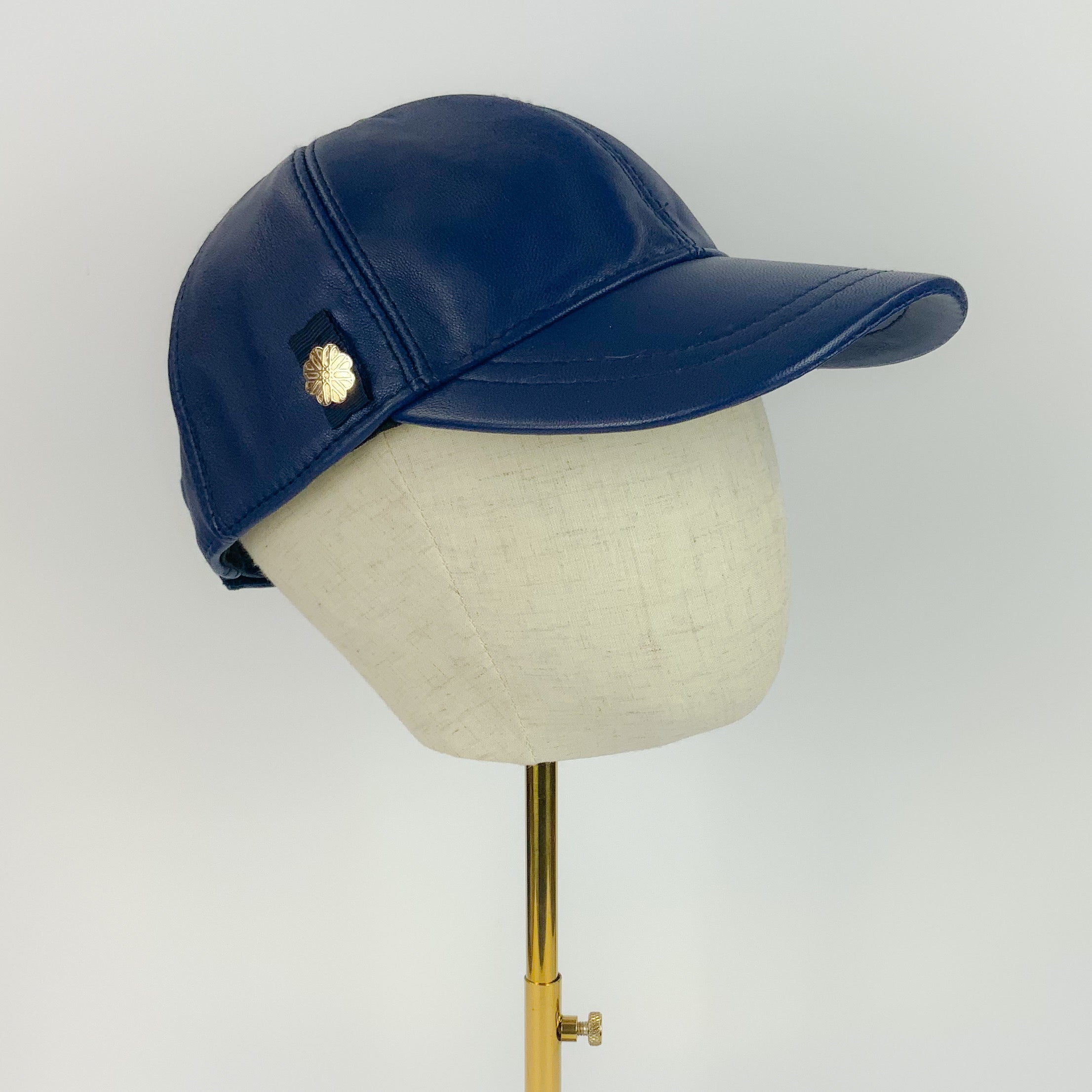 ‘Becca’ Baseball Cap with Petersham Trim Detail and Tag